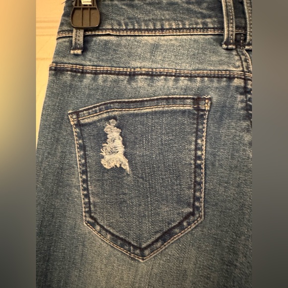 Black Label Crop Jeans C’est Toi Women's Blue Denim Distressed Jeans Size 26 - Picture 12 of 16